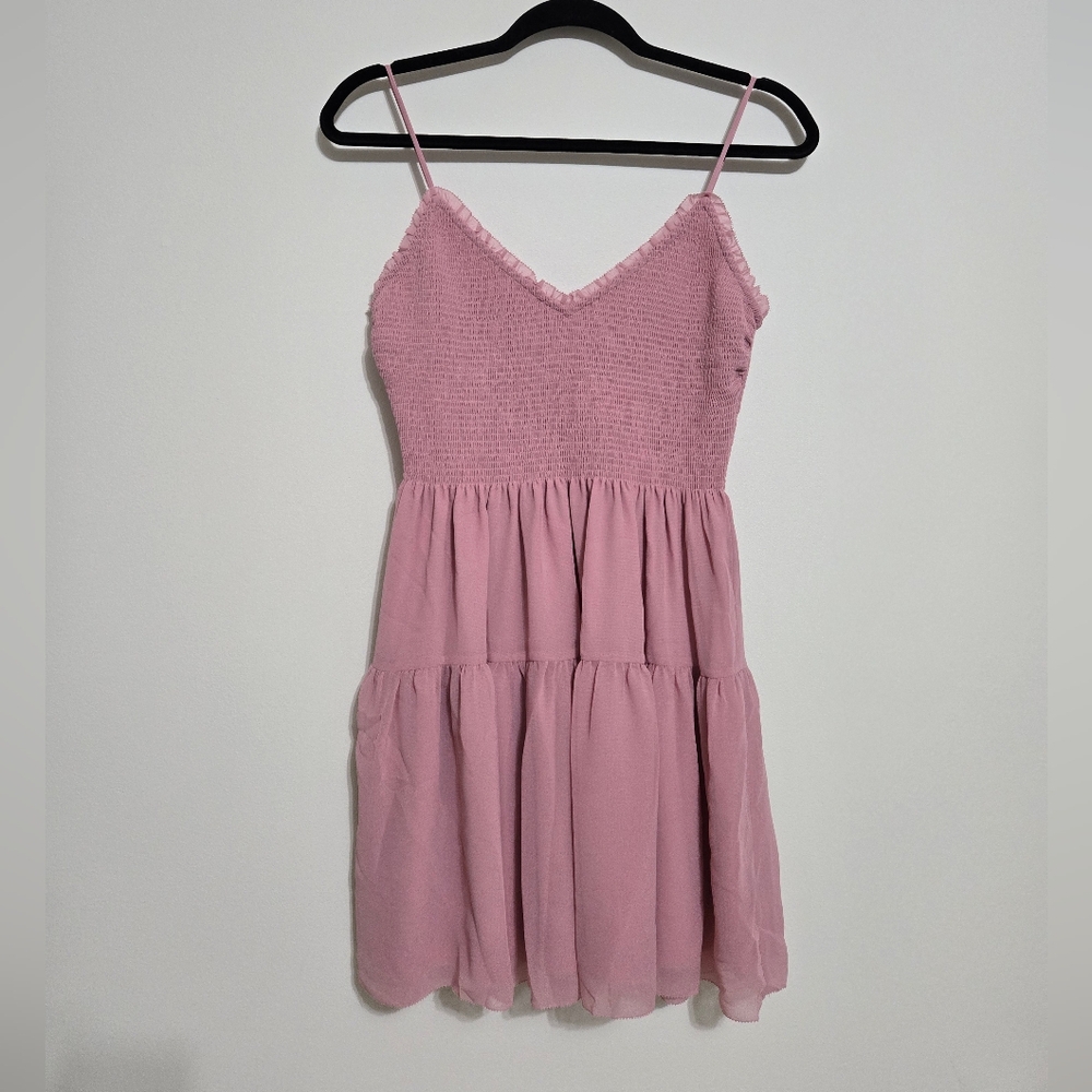 Aritzia Tuberose Mini Dress- Tart Pink